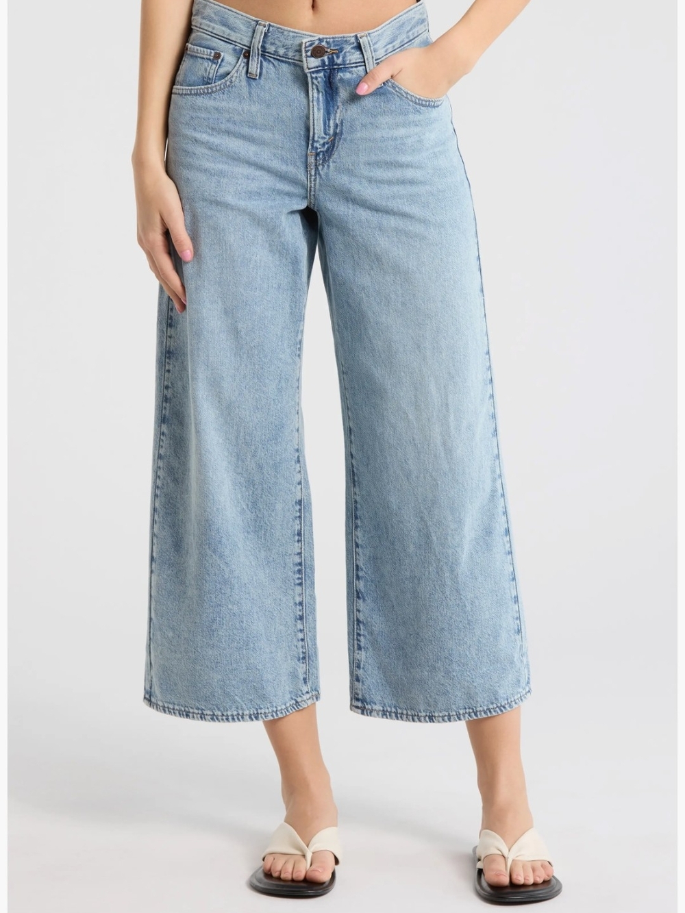 Levi's Midi Wide Lake Ankle Lightweight Women's Light Wash Jeans 29x27 Nwt